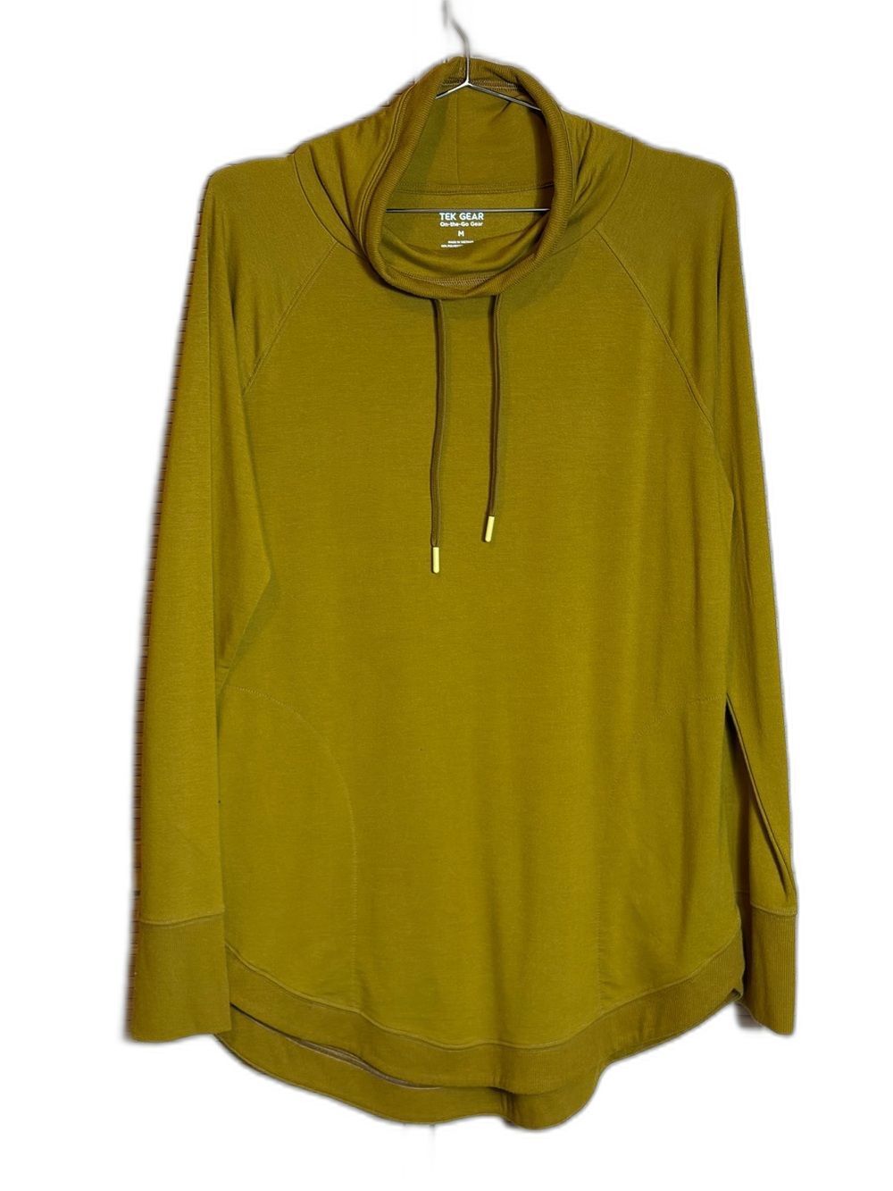 tek gear Olive Cowl Neck Pullover with Drawstring